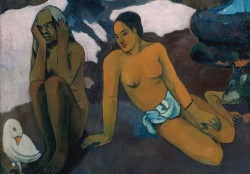 dionyssos:Paul Gauguin ,part of the painting Where do we come