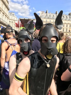 kinkyboyfrance: Some of the pics of me at the Paris Pride Walk