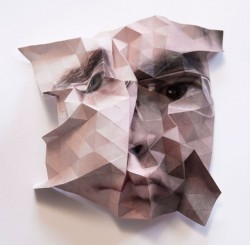 asylum-art:  Origami Faces by Aldo Tolino Focus on Austrian artist