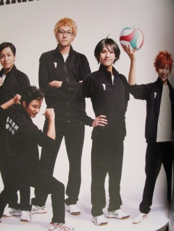 keigoatobe007:  This is from the program book so some people are a bit curvy at times lol, but I tried my best! (see the team photo with idiom shirts) â€”&gt; !! Tanaka Keita and Ino Hiroki as Daichi and Suga is so perfect &lt;3 !!Please do not repost