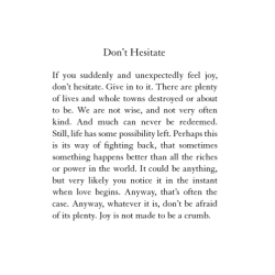 sashayed: Mary Oliver, “Don’t Hesitate.”