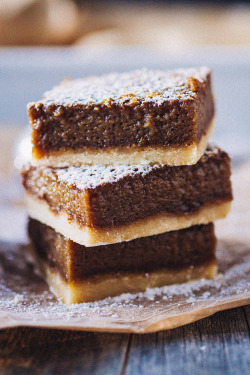 sweetoothgirl: Apple Cider Custard Bars with a Shortbread Crust