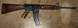 30roundrevolution:  AR-15 wearing wood