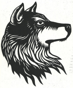 randomdreamscollective:  Wolf’s head papercut by William Schaff