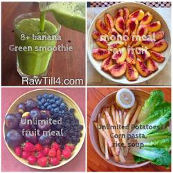 rawlivingfoods:  “An example of a Raw till 4 day of eating,