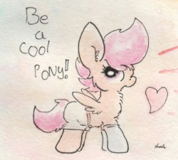 slightlyshade:  Scootaloo has some advice for us all!  Eeecute~!