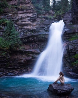 naturalswimmingspirit:  kelly.greenwellNaked💧 .........#waterfallsonwaterfalls