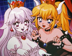 heart-puff:  キングテレサ姫 × クッパ姫 by Pikiru