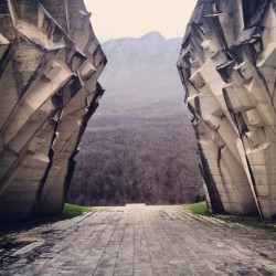 mywaterway:  Stunning picture of a Yugoslavian spomenik, a monument