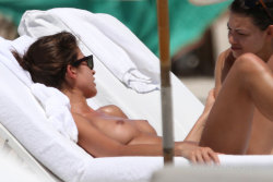 toplessbeachcelebs:  Yaya Kosikova (Model) sunbathing topless
