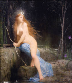 artbeautypaintings:  Diana - Jules Joseph Lefebvre