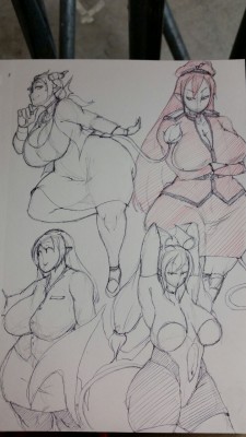 overlordzeon:  Here’s some sketches of these demon ladies.