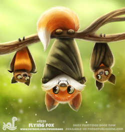 bartenderbymoonlight: Daily Paint 1939# Flying Fox by Cryptid-Creations