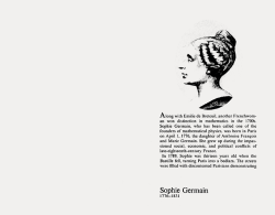 garadinervi:  Women in Mathematics: Sophie Germain, by Lynn M.