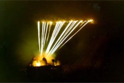 vietnamwarera:  Quad .50 firing at night