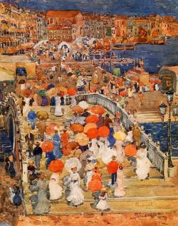 poboh:  Ponte della Paglia ( Marble Bridge), Maurice Prendergast.