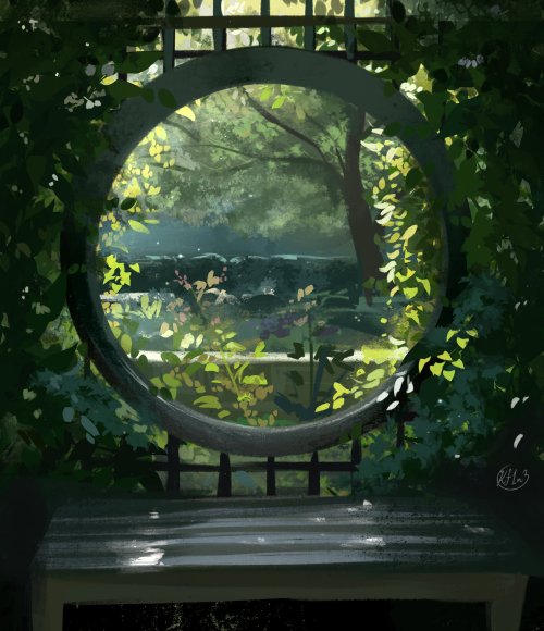 kf1n3:  painting study of another fairy realm 