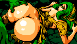 Big booty on a voluptuous green haired dungeon adventurer whoâ€™s been caught and getting raped by a green skinned trollâ€™s monster cock while he gropes her curvy big ass.