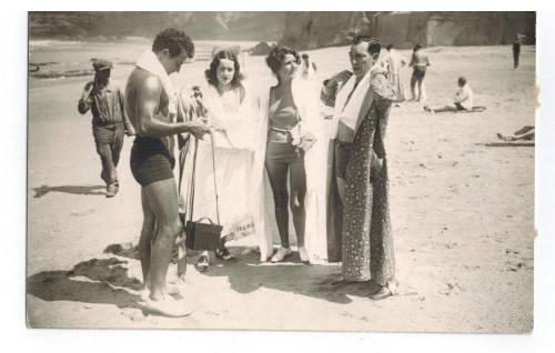 Gilbert Roland, Natalie Talmadge, Norma Talmadge and Buster Keaton