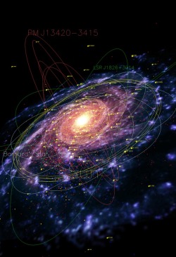 thedemon-hauntedworld:  A map of our galaxy the Milky Way, showing