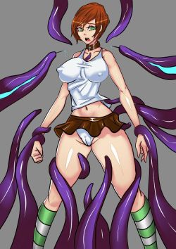 worldofsex2:  Female to Futa.transformation.  Tentacles fuck