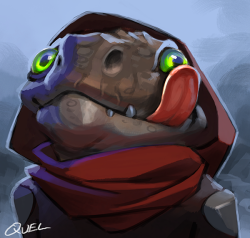 quelfabulous: A little painty of my husband’s argonian character,