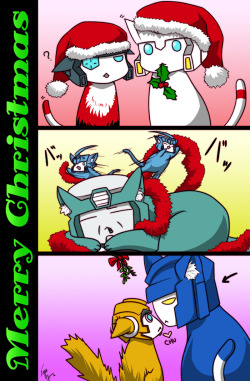 Kittyformer Christmas! I was having so much fun drawing Kittyformers