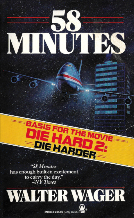 58 Minutes, by Walter Wager (Tor, 1987).From a second-hand book