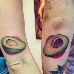 1337tattoos:  “Married with avocados” Artist: Michael Mandanici,