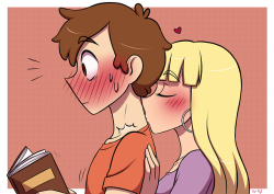 artfanblogthings:Surprise kiss