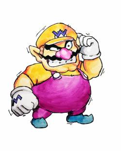 kilbornart:Painted Wario early this morning! The painting is