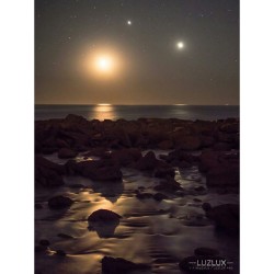 Triple Conjunction Over Galician National Park #nasa #apod #moon