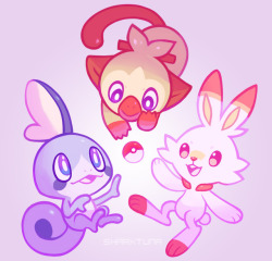 sharktunarts:The new starters are all so cute ;_;