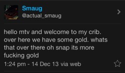 jinglekingston:  can we talk about the smaug twitter 