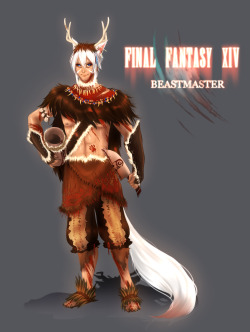 Not my usual here but a commission I got to design a FFXIV Beastmaster