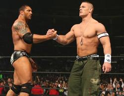 shitloadsofwrestling:  Batista and John Cena Two of pro wrestling’s