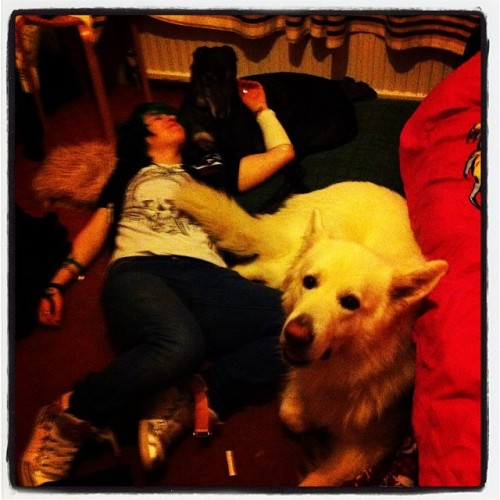 Passing out with the pups :D