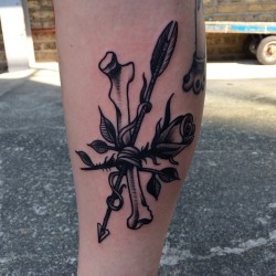 scottmove:  Bone/arrow/rose for Rachel. Thanks again! (at 👀info@scottmove.co.uk)