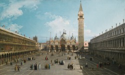 Piazza San Marco verso la Basilica  (141,5x204,5 cm) Canaletto, 1723 