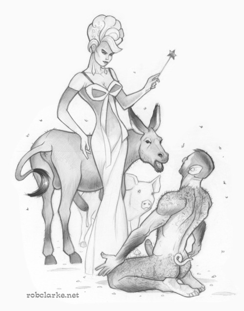 adogandponyshow:  Circe and her animals: The Whole MegillahI started this series after I got a commission request from a cute straight boy who wanted a drawing of his girlfriend turning him into a pig. I didn’t do the commission, but I was turned-on