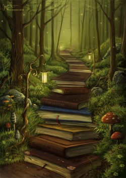  nevertrust-atalkingtree:  The Reader’s Path by *jerry8448