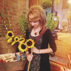 modestmermaid:  bought myself some sunflowers tonight because