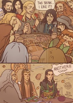 icefeels:  dorkly:  Thor Parties with Dwarves in this Marvel/Tolkien