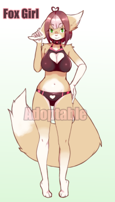 coffeechicken:   Fox Girl adopt Auction on FA! Starts at บhttp://www.furaffinity.net/view/26000300/