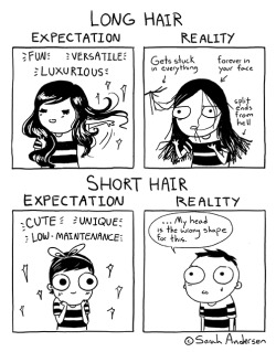 sarahseeandersen:  My hair will never cooperate with me.