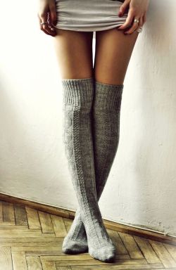 dseclectic:  Gray over the knee socks