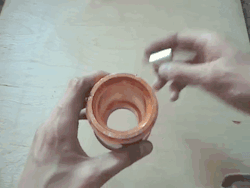 sixpenceee:  A magnet falls through a copper pipe. via  reddit.com