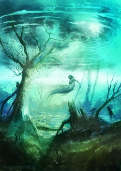 risachantag:  “Sunken Forest” - Speed painting before