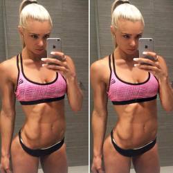 strongliftwear:  5 weeks post competition and @laurensimpson