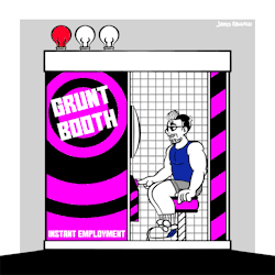 spacepupx: Introducing the GRUNT BOOTH!  Instant henchman at